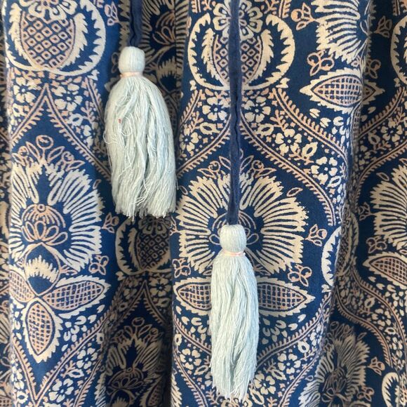 Anthropologie Roller Rabbit Culotte Womens Large Blue Yarella Flounce Pants Boho - Picture 5 of 15